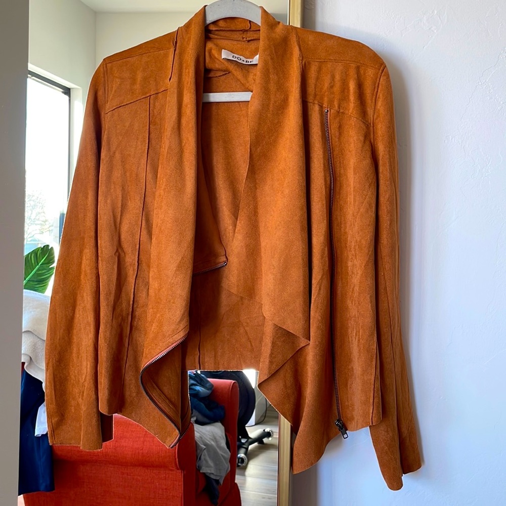Rust suede lightweight jacket